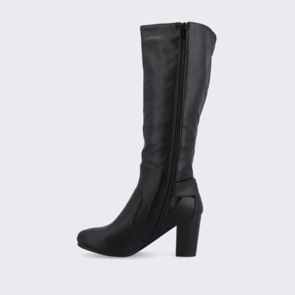 Journee Collection Carver 7.5 Black Tall Riding Boots Brand New - Picture 9 of 14